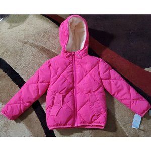 Cat & Jack Kids Pink Quilted Puffer Jacket -  Medium